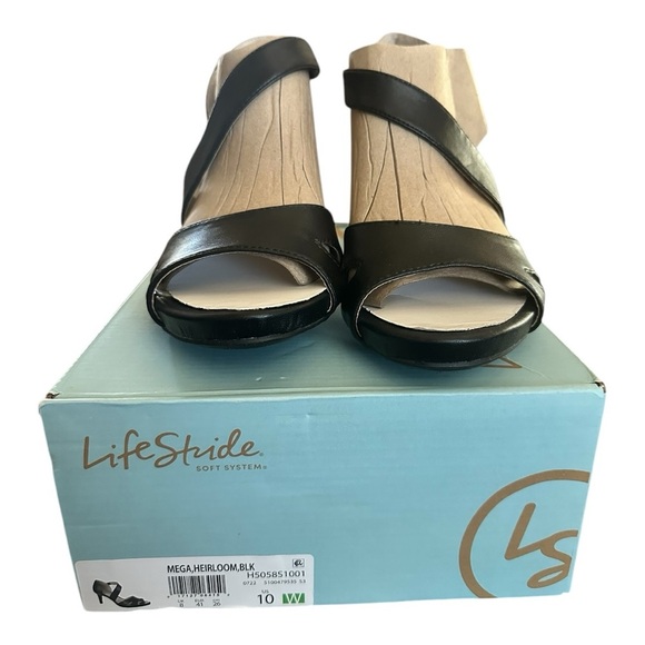 LifeStride Women’s Mega Sandal - Black - Size 10W - New with Box - Picture 6 of 9